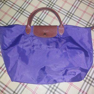 Longchamp Tote Bag Plum Purple Made in France